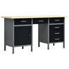 vidaXL &Pi;ά&gamma;&kappa;&omicron;&sigmaf; &Epsilon;&rho;&gamma;&alpha;&sigma;ί&alpha;&sigmaf; &Mu;&alpha;ύ&rho;&omicron;&sigmaf; 160 x 60 x 85 &epsilon;&kappa;. &Alpha;&tau;&sigma;ά&lambda;&iota;&nu;&omicron;&sigmaf;