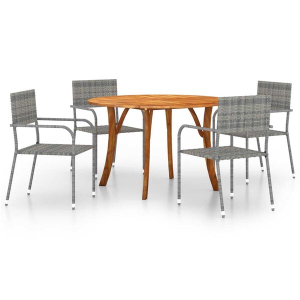 vidaXL &Sigma;&epsilon;&tau; &Tau;&rho;&alpha;&pi;&epsilon;&zeta;&alpha;&rho;ί&alpha;&sigmaf; &Kappa;ή&pi;&omicron;&upsilon; 5 &Tau;&epsilon;&mu;&alpha;&chi;ί&omega;&nu; &Alpha;&nu;&theta;&rho;&alpha;&kappa;ί