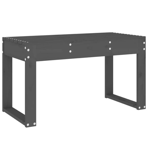 vidaXL Παγκάκι Κήπου Γκρι 80 x 38 x 45 εκ. από Μασίφ Ξύλο Πεύκου