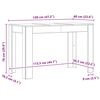 vidaXL Τραπεζαρία Αρτισιανή Δρυς 120x60x76 εκ. από Επεξεργασμένο Ξύλο