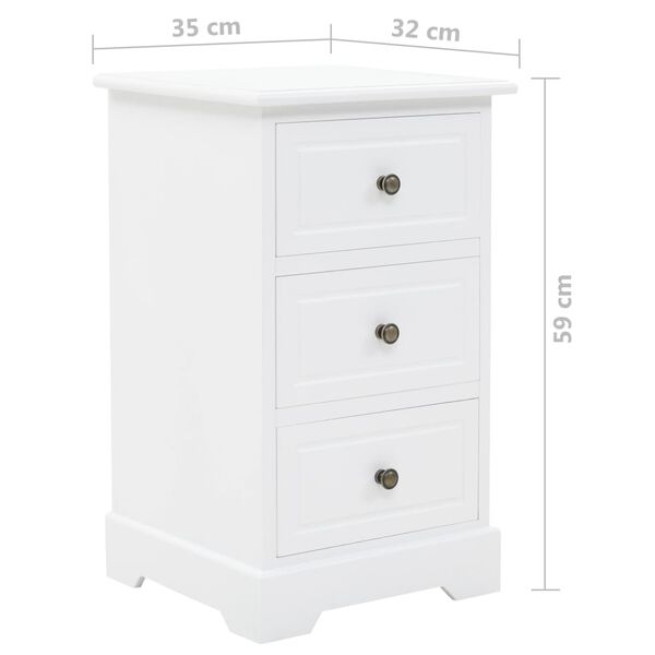 vidaXL Κομοδίνο 35 x 32 x 59 εκ. από MDF και Ξύλο Πεύκου