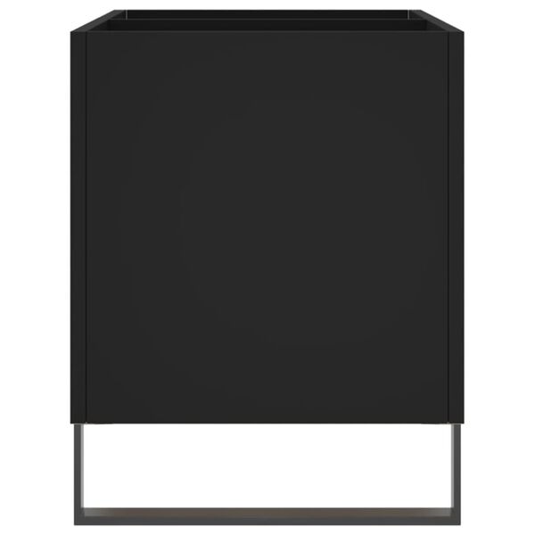 vidaXL Δισκοθήκη Μαύρη 74,5 x 38 x 48 εκ. από Επεξεργασμένο Ξύλο