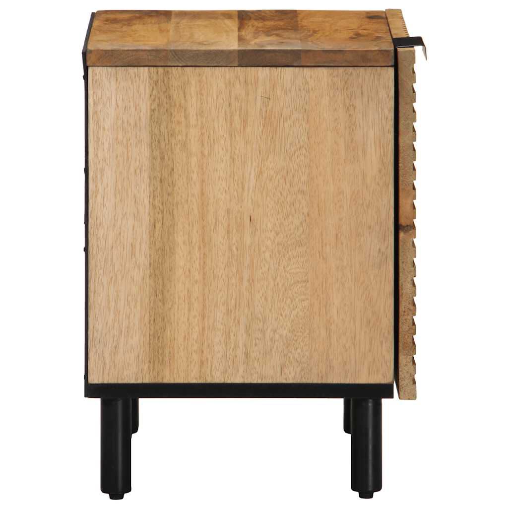 vidaXL Κομοδίνο καφέ 40x33x46 cm από μασίφ ξύλο Mango