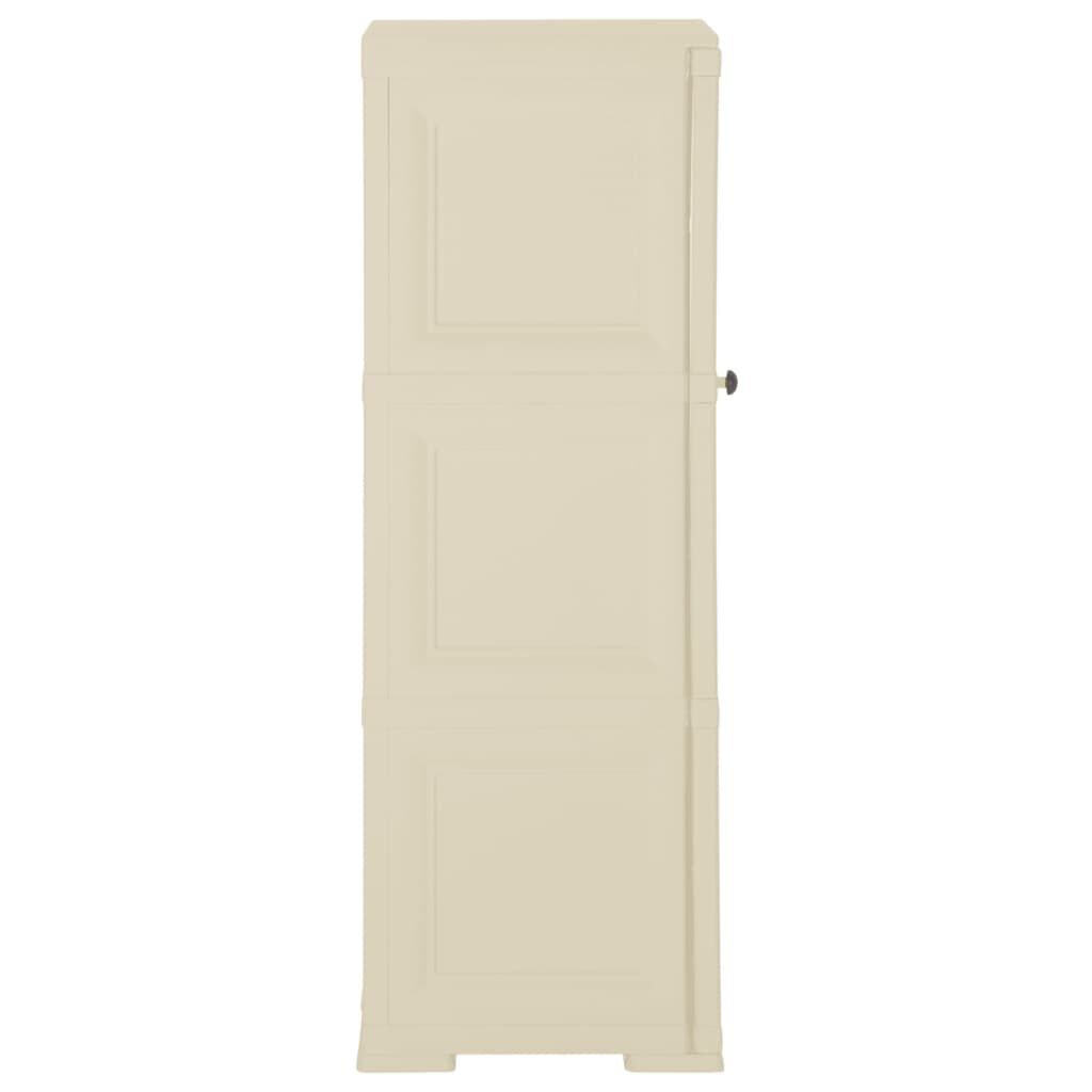 vidaXL Πλαστικό Ντουλάπι Angora Λευκό 40 x 43 x 125εκ. με Σχέδιο Ξύλου