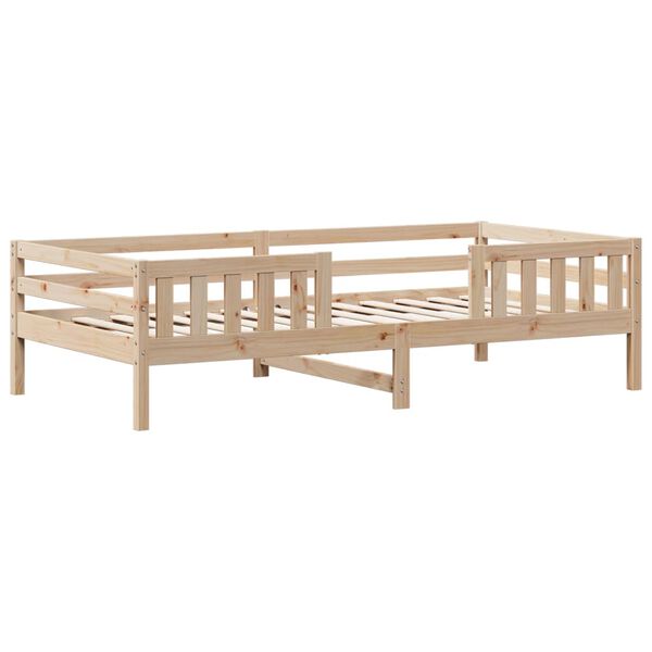 vidaXL Πλαίσιο Κρεβατιού με Οροφή 75x190 εκ. από Μασίφ Ξύλο Πεύκου