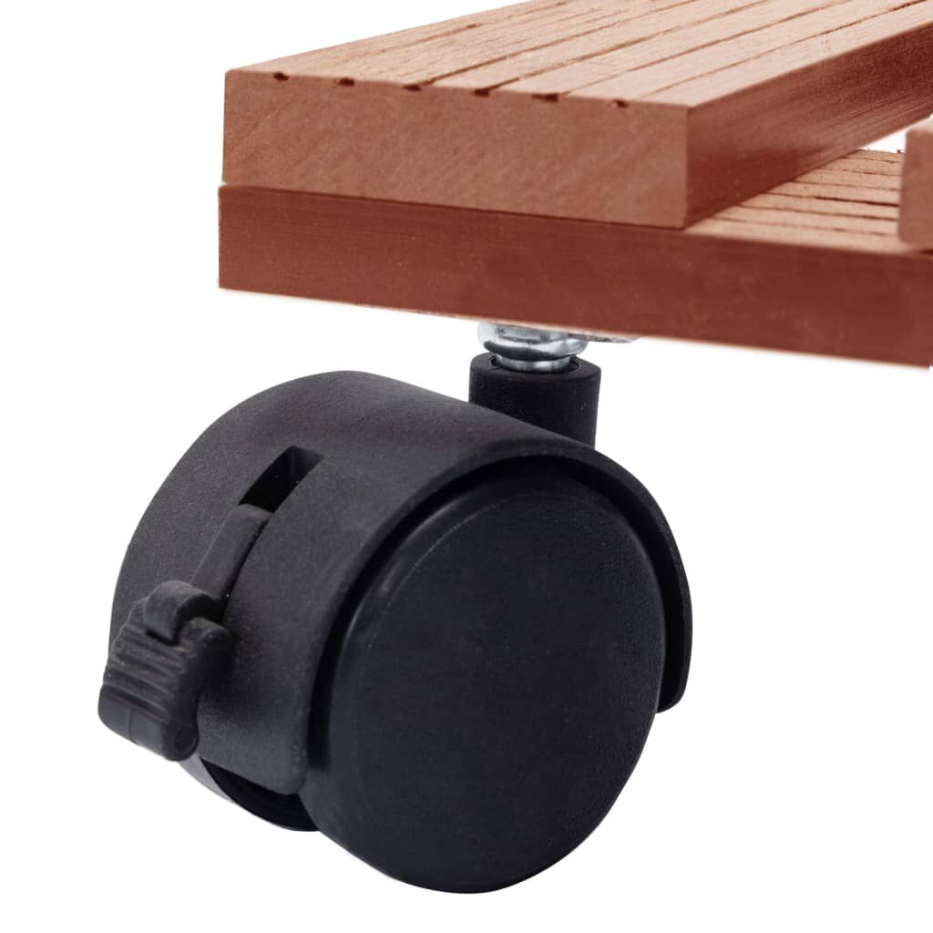 vidaXL Βάσεις για Γλάστρες με Ρόδες 2 τεμ. Καφέ 30x30x7,5 εκ. από WPC