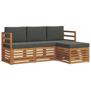vidaXL &Sigma;&epsilon;&iota;&rho;ά &Kappa;&alpha;&nu;&alpha;&pi;έ &Epsilon;&xi;&omega;&tau;&epsilon;&rho;&iota;&kappa;&omicron;ύ &mu;&epsilon; &mu;&alpha;&xi;&iota;&lambda;ά&rho;&iota; 4 pcs &Phi;&upsilon;&sigma;&iota;&kappa;ό &kappa;&alpha;&iota; &Alpha;&nu;&theta;&rho;&alpha;&kappa;ί