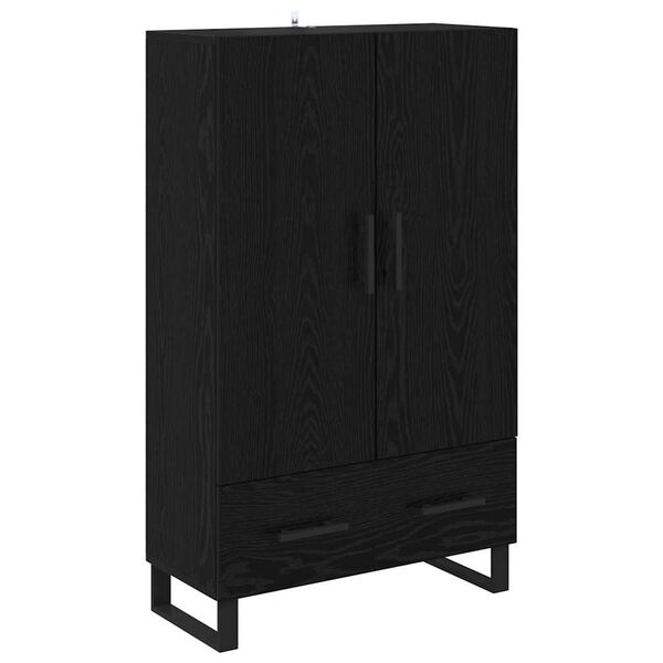 vidaXL Highboard &Mu;&alpha;ύ&rho;&eta; &Omicron;&xi;&upsilon;ά 69,5 x 30 x 115 &epsilon;&kappa; &Epsilon;&pi;&epsilon;&xi;&epsilon;&rho;&gamma;&alpha;&sigma;&mu;έ&nu;&omicron; &xi;ύ&lambda;&omicron;