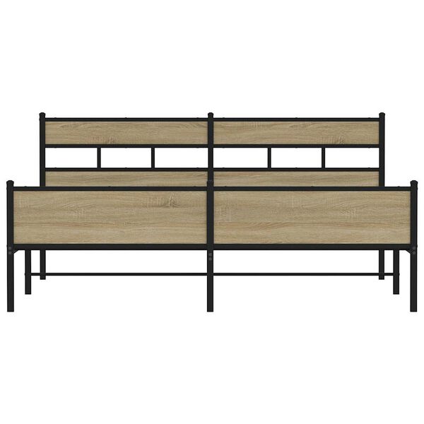 vidaXL &Sigma;&kappa;&epsilon;&lambda;&epsilon;&tau;ό&sigmaf; &Kappa;&rho;&epsilon;&beta;. &Chi;&omega;&rho;ί&sigmaf; &Sigma;&tau;&rho;ώ&mu;&alpha; Sonoma &Delta;&rho;&upsilon;&sigmaf; 180x200 &epsilon;&kappa;. &Mu;&epsilon;&tau;&alpha;&lambda;&lambda;&iota;&kappa;ό