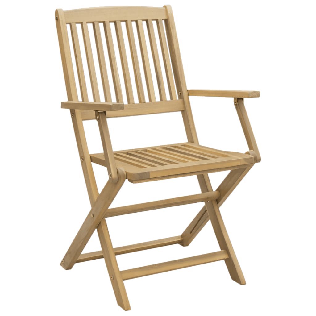 vidaXL Καρέκλες Κήπου Πτυσσόμενες 2 τεμ 58x54,5x90 εκ. Μασίφ Ακακία
