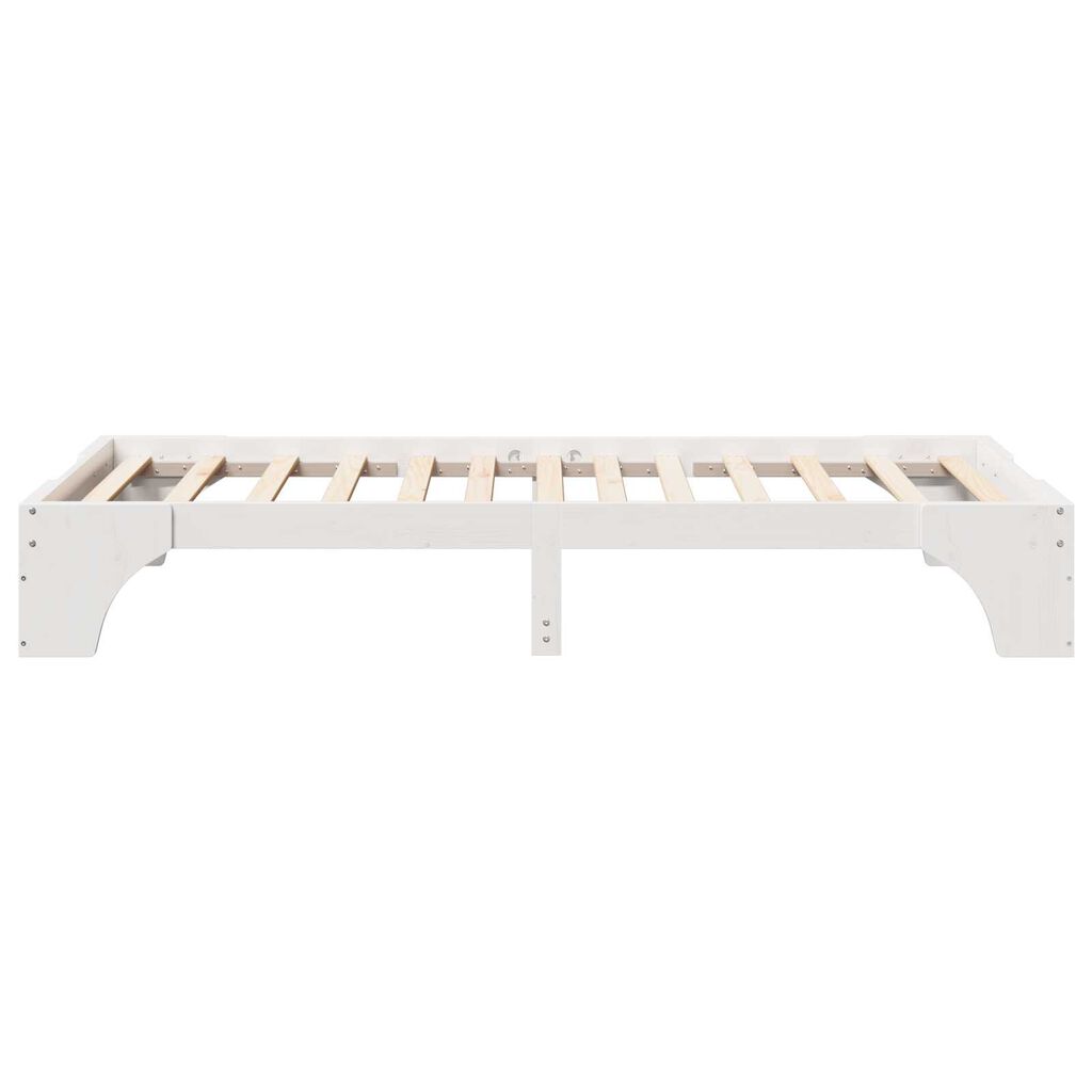 vidaXL Κρεβάτι Λευκό 90x200 cm από Μασίφ Ξύλο Πεύκου