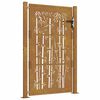 vidaXL Πόρτα Κήπου από Μπαμπού με Σχέδιο από Ατσάλι Corten 105 x 155 εκ.