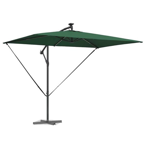 vidaXL Ομπρέλα Cantilever Banana Πράσινο 294 x 200 x 254 εκ.