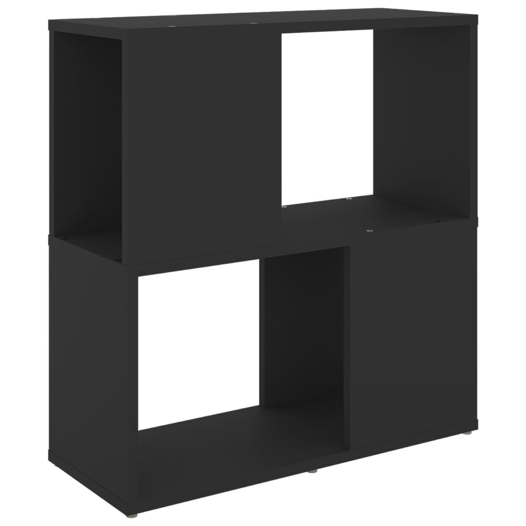 vidaXL Βιβλιοθήκη Μαύρη 60 x 24 x 63 εκ. από Επεξ. Ξύλο