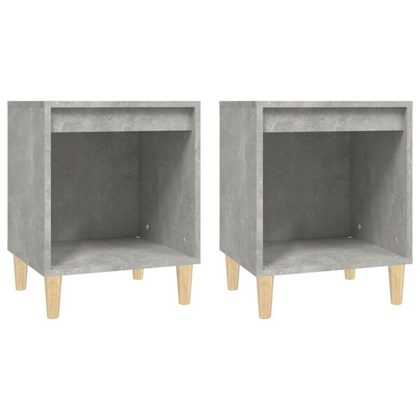 vidaXL Κομοδίνα 2 τεμ. Γκρι Σκυροδέματος 40 x 35 x 50εκ.