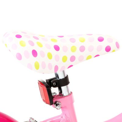 vidaXL Ποδήλατο Παιδικό Λευκό / Ροζ 12 Ιντσών