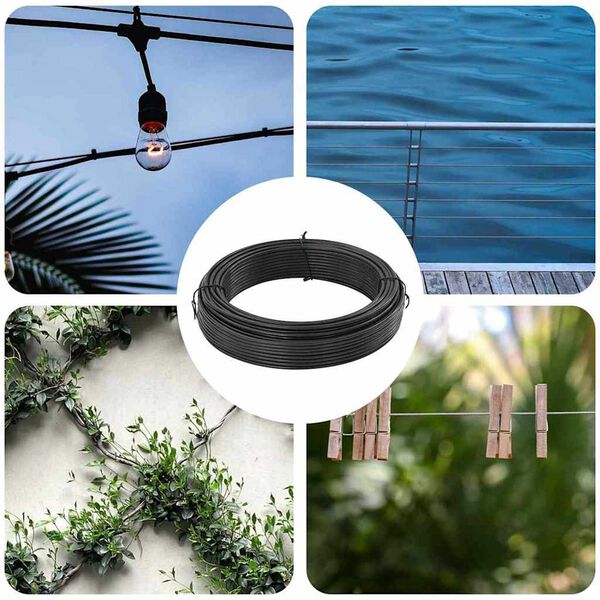 vidaXL Σχοινί Περιφράξεως Ανθρακί 33 μ Ατσάλι