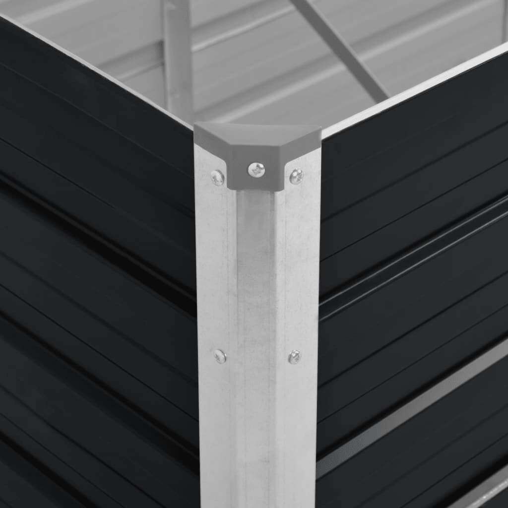 vidaXL Ζαρντινιέρα Υπερυψωμένη Ανθρακί 240x80x45 εκ. Γαλβαν. Χάλυβας
