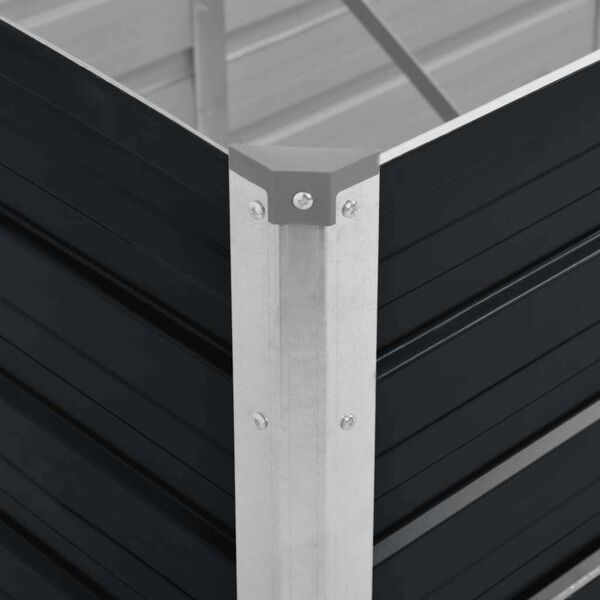 vidaXL Ζαρντινιέρα Υπερυψωμένη Ανθρακί 240x80x45 εκ. Γαλβαν. Χάλυβας