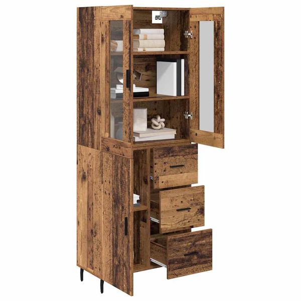 vidaXL Highboard &mu;&epsilon; &sigma;&upsilon;&rho;&tau;ά&rho;&iota; 2 pcs &Pi;&alpha;&lambda;&iota;ό &Xi;ύ&lambda;&omicron; &Epsilon;&pi;&epsilon;&xi;&epsilon;&rho;&gamma;&alpha;&sigma;&mu;έ&nu;&omicron; &xi;ύ&lambda;&omicron;