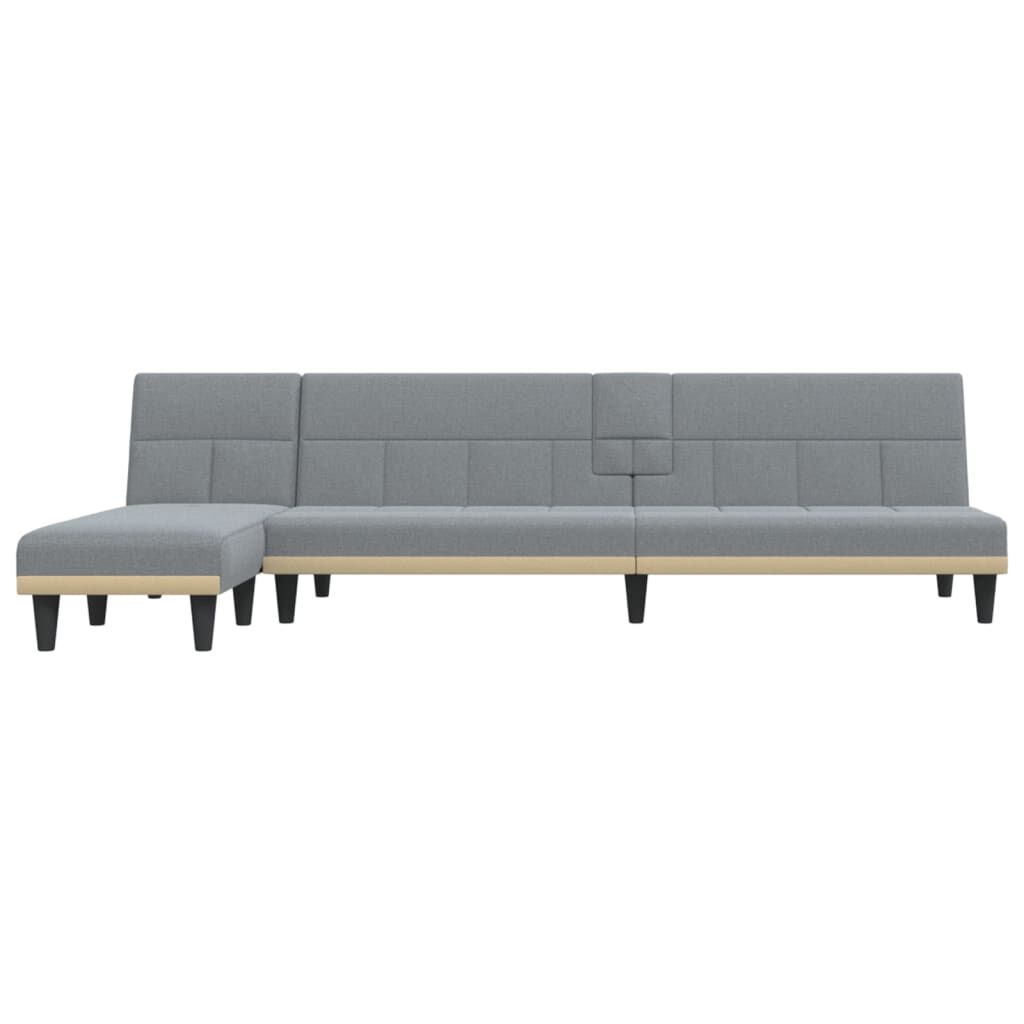 vidaXL Καναπές Κρεβάτι Γωνιακός Αν. Γκρι 255x140x70 εκ. Υφασμάτινος