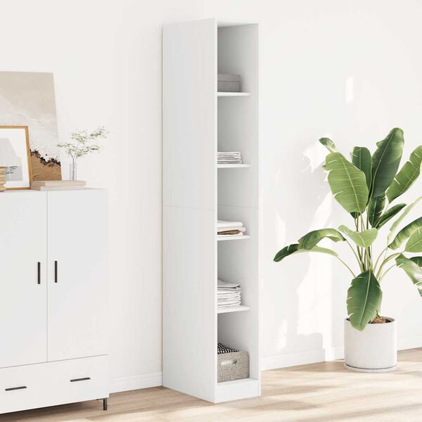 vidaXL Ντουλάπα Λευκή 30x50x200 εκ. από Επεξεργασμένο Ξύλο