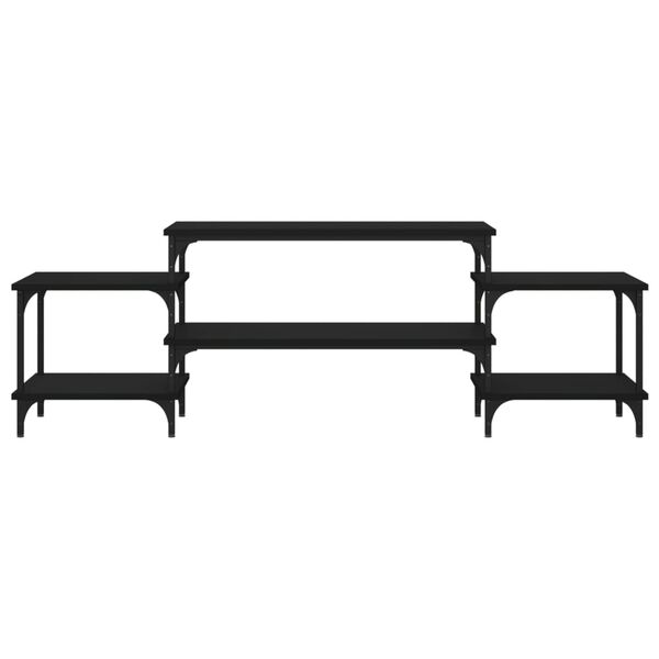 vidaXL Έπιπλο Τηλεόρασης Μαύρο 157x35x52 εκ. Επεξ. Επεξεργασμένο Ξύλο