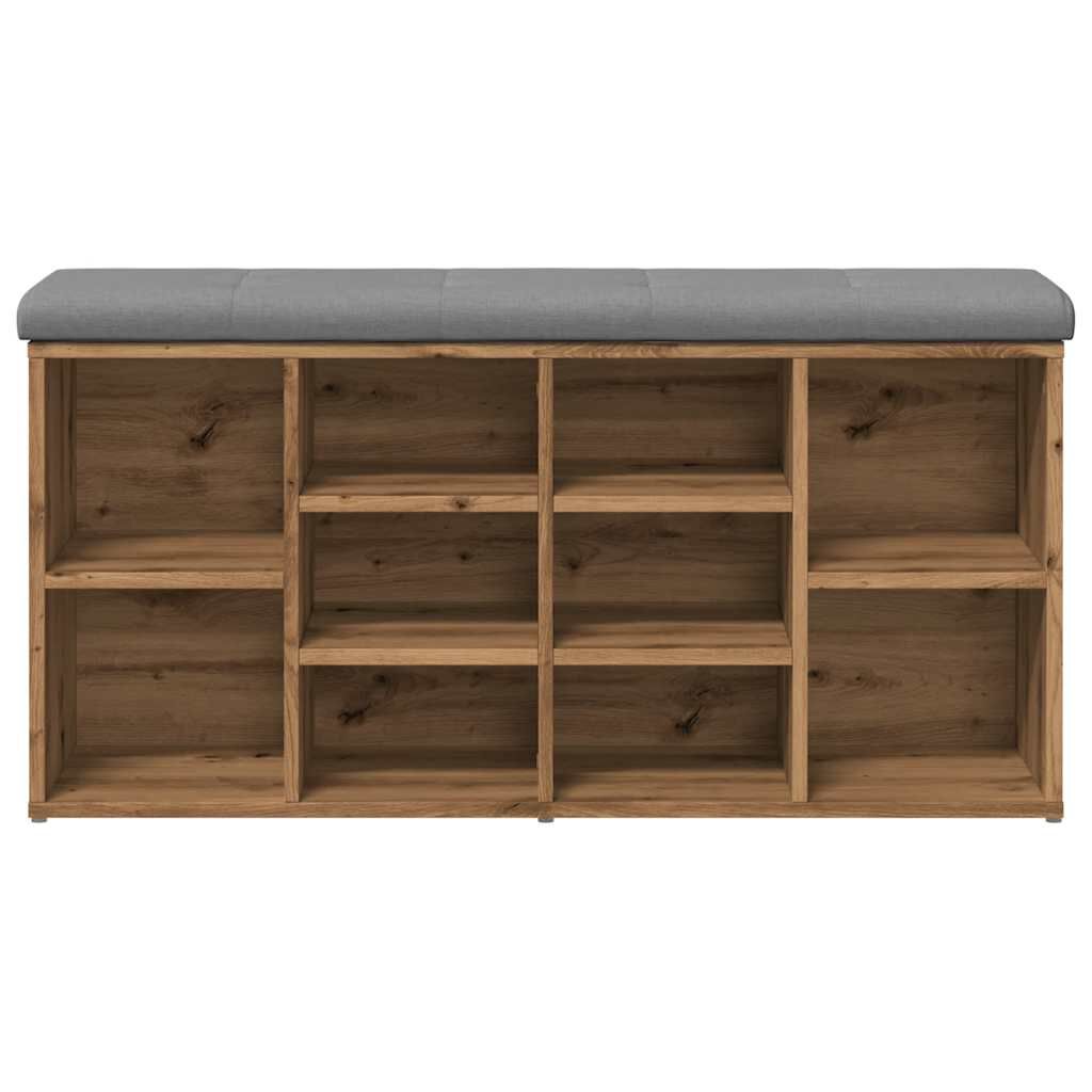 Πάγκος παπουτσιών vidaXL Artisan Oak 102x32x50 cm Κατασκευασμένο ξύλο