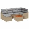 vidaXL Σετ Καναπέ Κήπου 7 pcs μπεζ και ανοιχτό γκρι