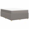 vidaXL &Kappa;&rho;&epsilon;&beta;ά&tau;&iota; Boxspring &mu;&epsilon; &Sigma;&tau;&rho;ώ&mu;&alpha; Taupe 160x200 &epsilon;&kappa;. &Upsilon;&phi;&alpha;&sigma;&mu;ά&tau;&iota;&nu;&omicron;