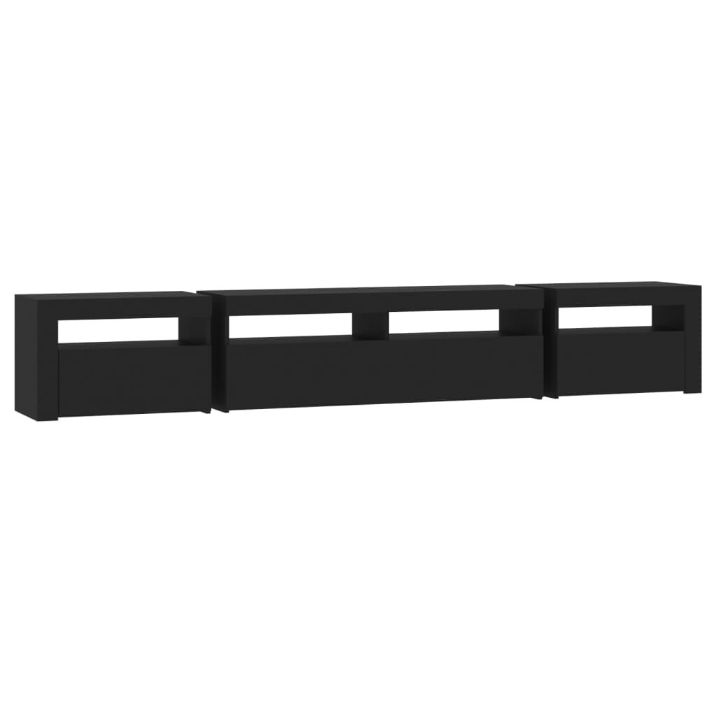 vidaXL Έπιπλο Τηλεόρασης με LED Μαύρο 240x35x40 εκ.
