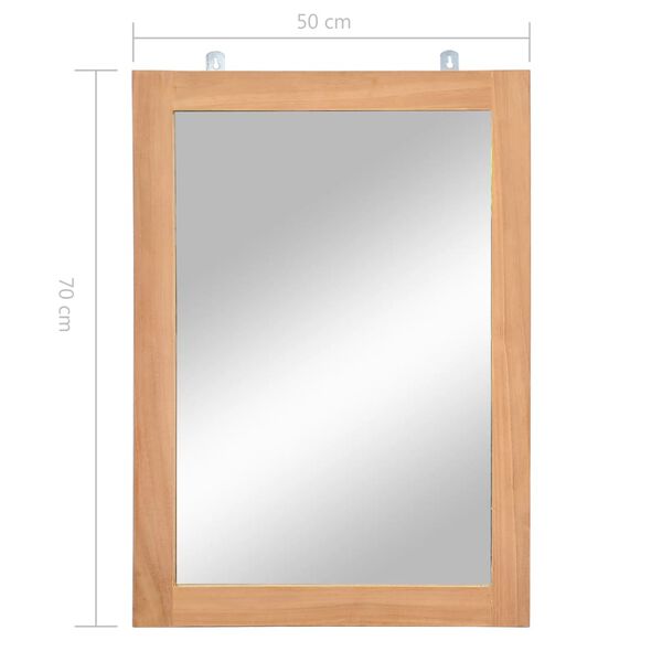 vidaXL Καθρέφτης Τοίχου 50 x 70 εκ. από Μασίφ Ξύλο Teak