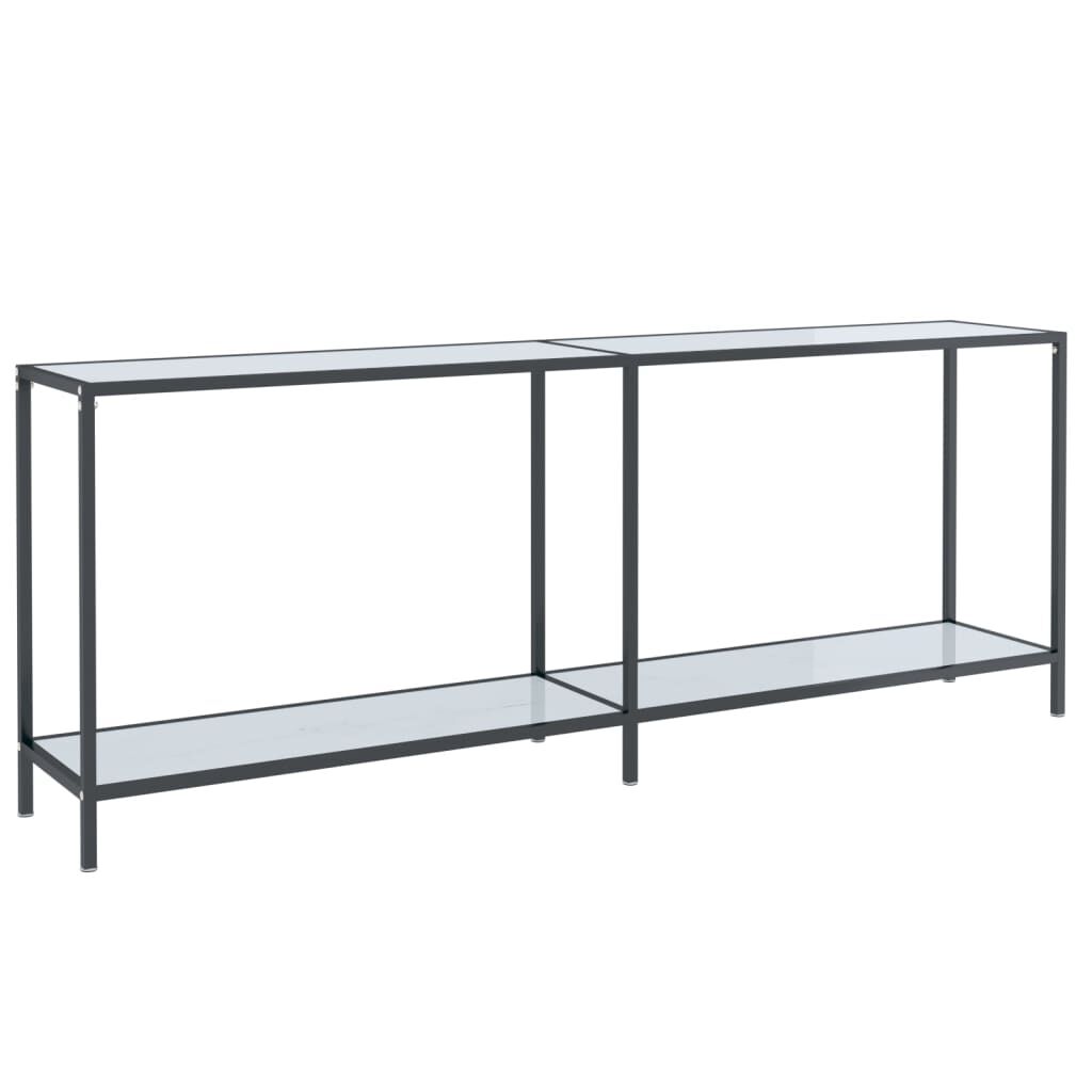 vidaXL Τραπέζι Κονσόλα Λευκό 200 x 35 x 75,5 εκ. από Ψημένο Γυαλί