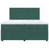 vidaXL Κρεβάτι Boxspring με Στρώμα Σκούρο Πράσινο 200x200εκ. Βελούδινο