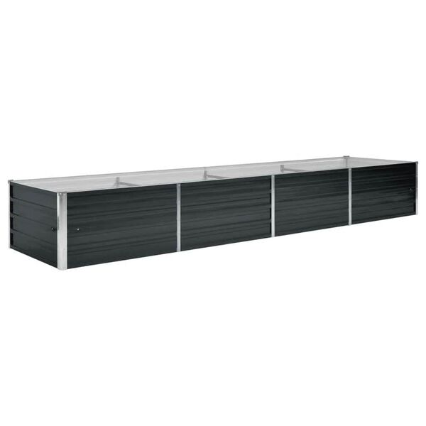 vidaXL Ζαρντινιέρα Υπερυψωμένη Ανθρακί 320x80x45 εκ. Γαλβαν. Χάλυβας