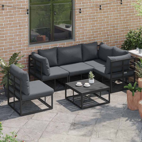 vidaXL Σετ Καναπέ Κήπου με μαξιλάρι 6 pcs