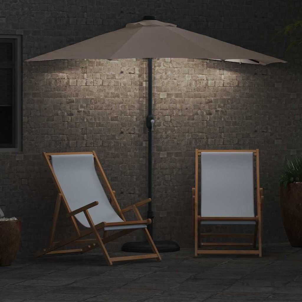 vidaXL Ομπρέλα Κήπου Taupe 294 x 150 x 223 εκ ύφασμα