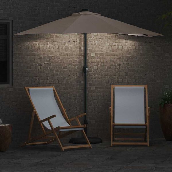 vidaXL Ομπρέλα Κήπου Taupe 294 x 150 x 223 εκ ύφασμα