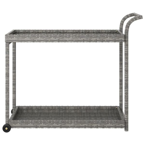 vidaXL Τρόλεϊ Μεταφοράς Γκρι 100 x 45 x 83 εκ. από Συνθετικό Ρατάν