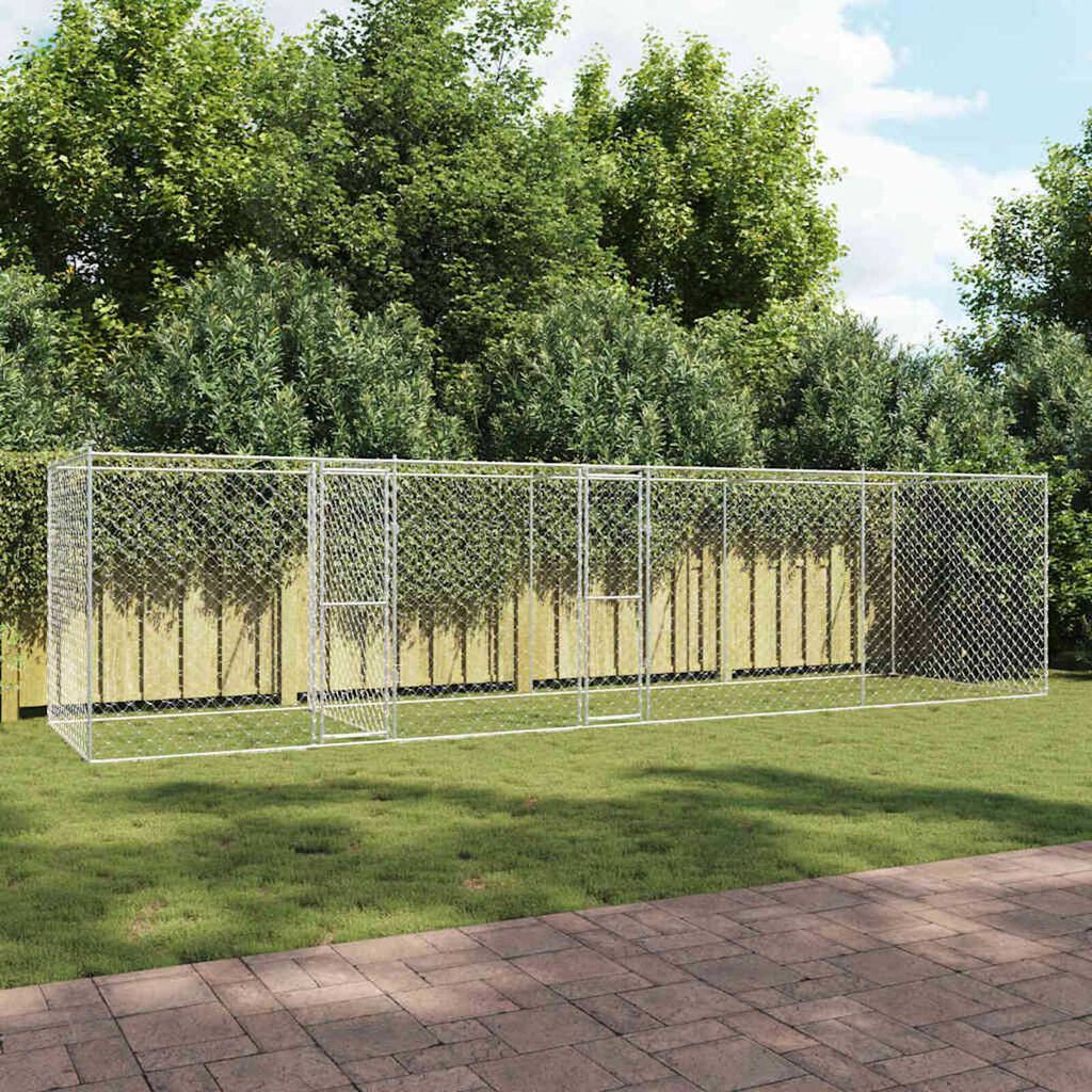 Κλουβί σκύλου Ασημί 800 x 200 x 200 εκ. Επικαλυμμένος Χάλυβας