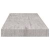 vidaXL Ράφια Τοίχου 2 τεμ. Γκρι Σκυροδέματος 60 x 23,5 x 3,8 εκ. MDF