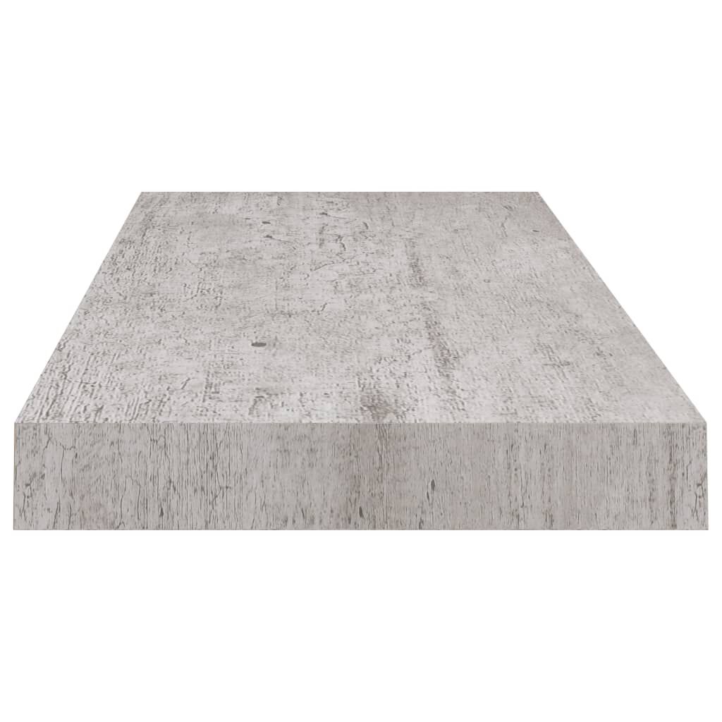 vidaXL Ράφια Τοίχου 2 τεμ. Γκρι Σκυροδέματος 60 x 23,5 x 3,8 εκ. MDF