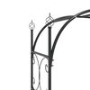 vidaXL Αψίδα Κήπου με Πύλη Μαύρη 108 x 45 x 235 εκ. Ατσάλινη