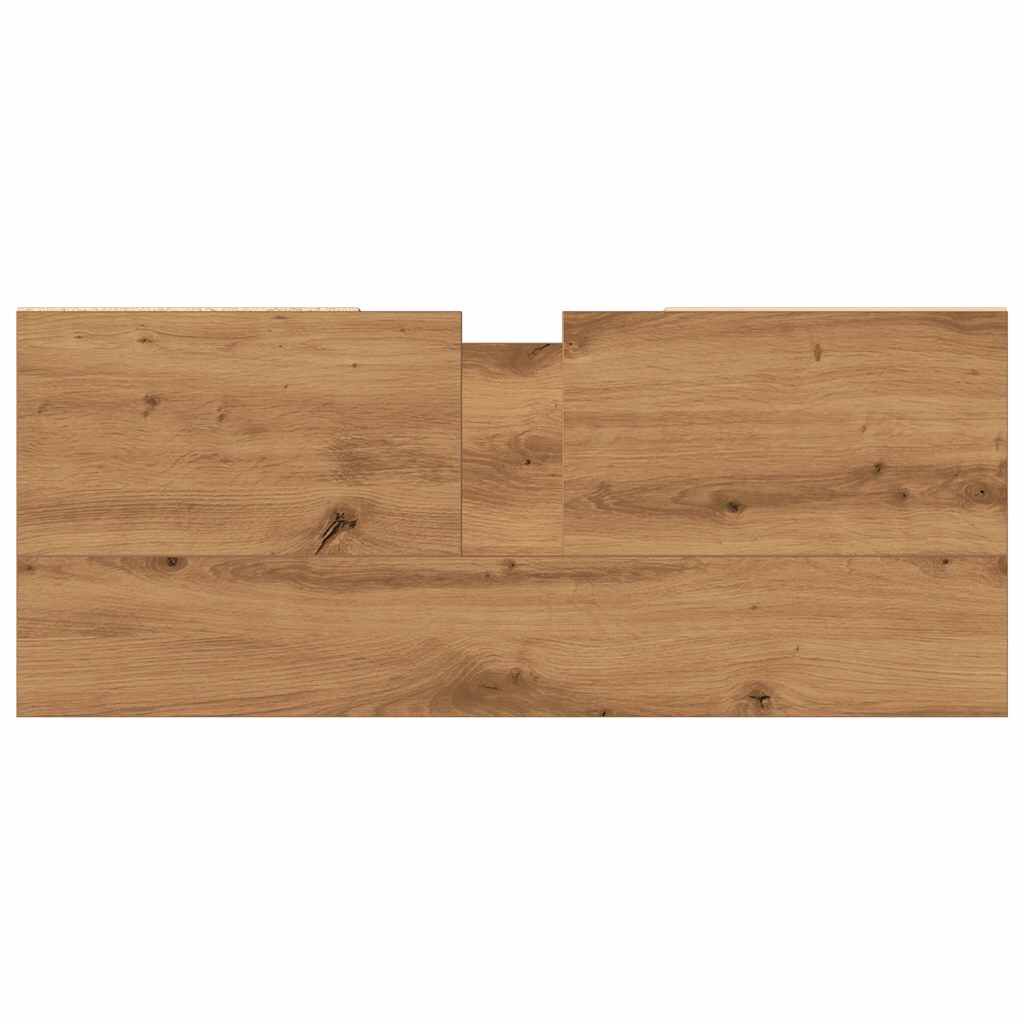 vidaXL Ντουλάπι μπάνιου Δρυς τεχνίτης 80x33x60 cm Κατασκευασμένο ξύλο