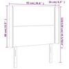 vidaXL Κεφαλάρι Κρεβατιού LED Σκούρο Καφέ 93x16x118/128 εκ.Υφασμάτινο