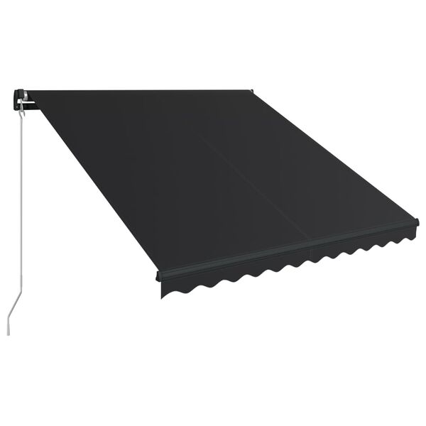 vidaXL Τέντα Συρόμενη Χειροκίνητη με LED Ανθρακί 300 x 250 εκ.