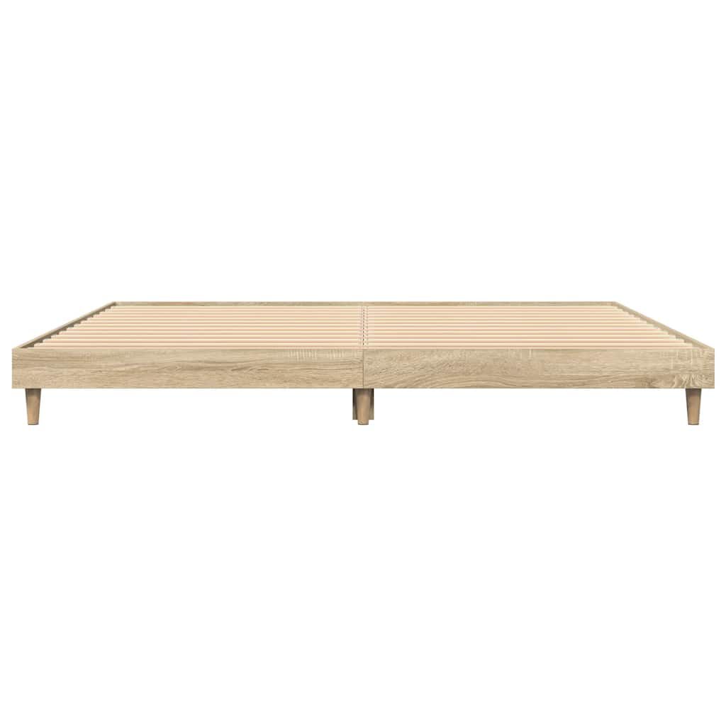 vidaXL Πλαίσιο Κρεβατιού Χωρ. Στρώμα Sonoma Δρυς 200x200 εκ. Επ. Ξύλο