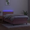 vidaXL &Kappa;&rho;&epsilon;&beta;ά&tau;&iota; Boxspring &mu;&epsilon; &Sigma;&tau;&rho;ώ&mu;&alpha; & LED &Rho;&omicron;&zeta; 100x200 &epsilon;&kappa;. &Beta;&epsilon;&lambda;&omicron;ύ&delta;&iota;&nu;&omicron;