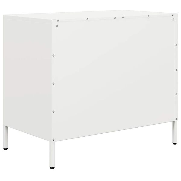 vidaXL Ντουλάπι Λευκό 68x39x58,5 εκ. από Χάλυβα Ψυχρής Έλασης