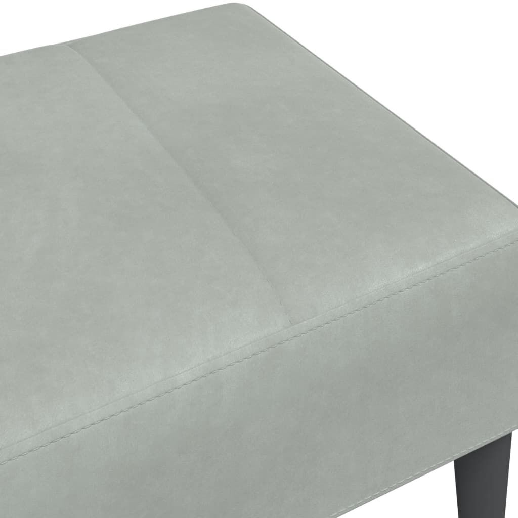 vidaXL Υποπόδιο Ανοιχτό Γκρι 77x55x31 εκ. Βελούδινο